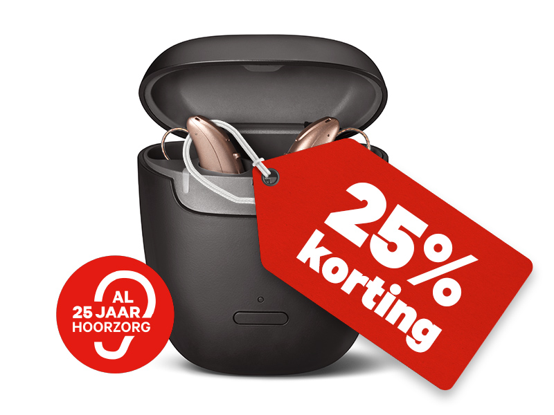 25% korting op hoortoestellen actie